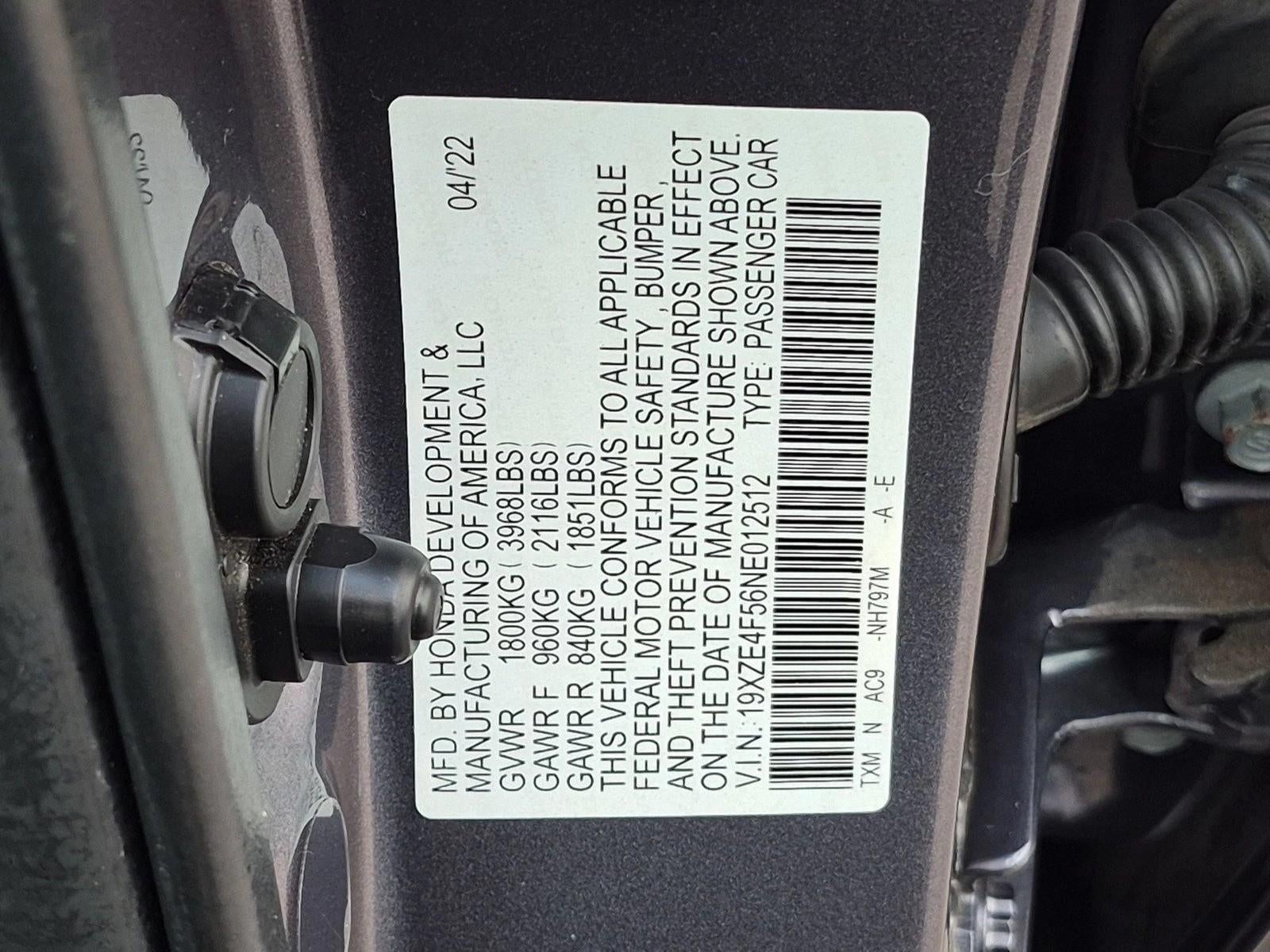 2022 Honda Insight EX CVT