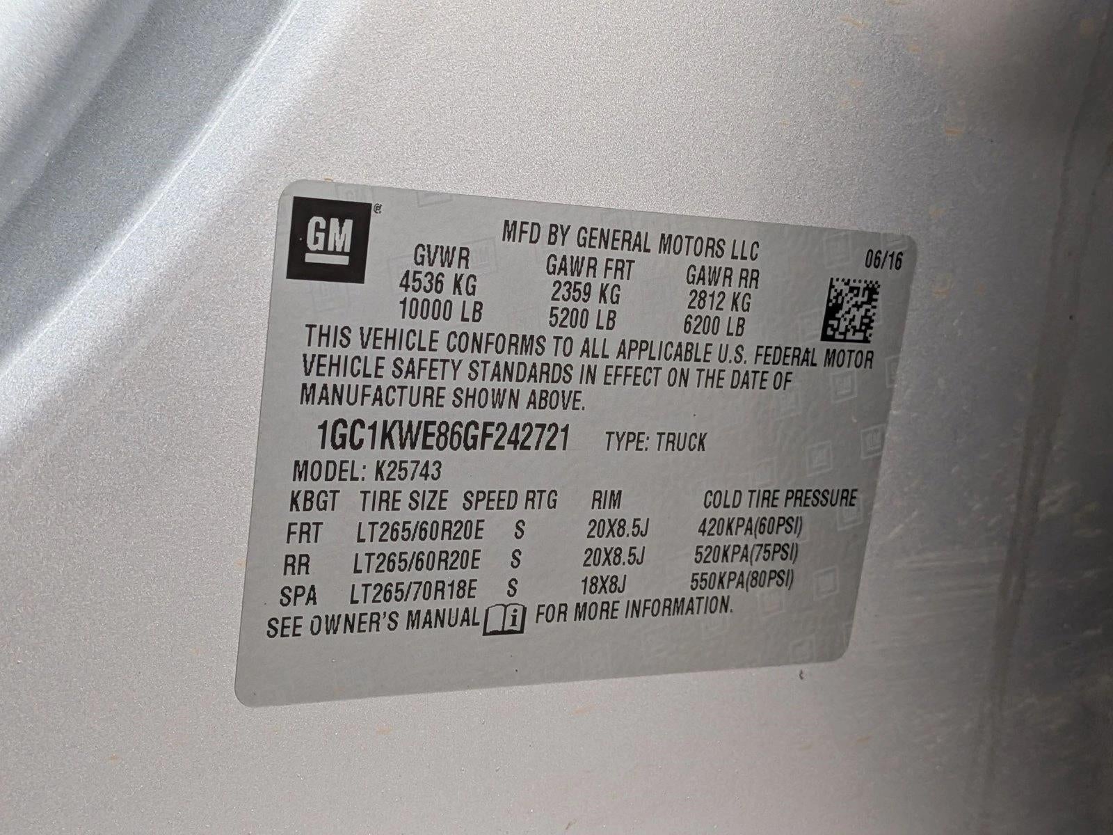 2016 Chevrolet Silverado 2500 HD Crew Cab Standard Box 4-Wheel Drive LTZ