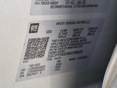 2022 Chevrolet Silverado 1500 LTD Crew Cab Short Box 4-Wheel Drive LT Trail Boss