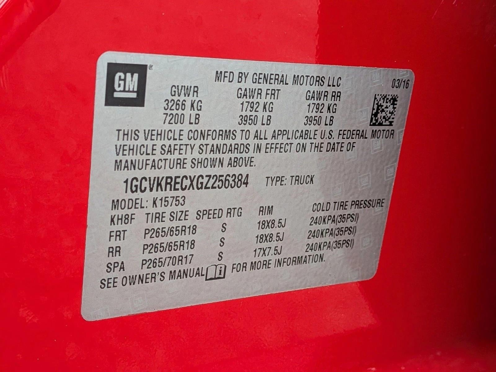 2016 Chevrolet Silverado 1500 Double Cab Standard Box 4-Wheel Drive LT Z71