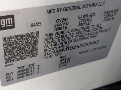 2025 Chevrolet Tahoe 4WD LT