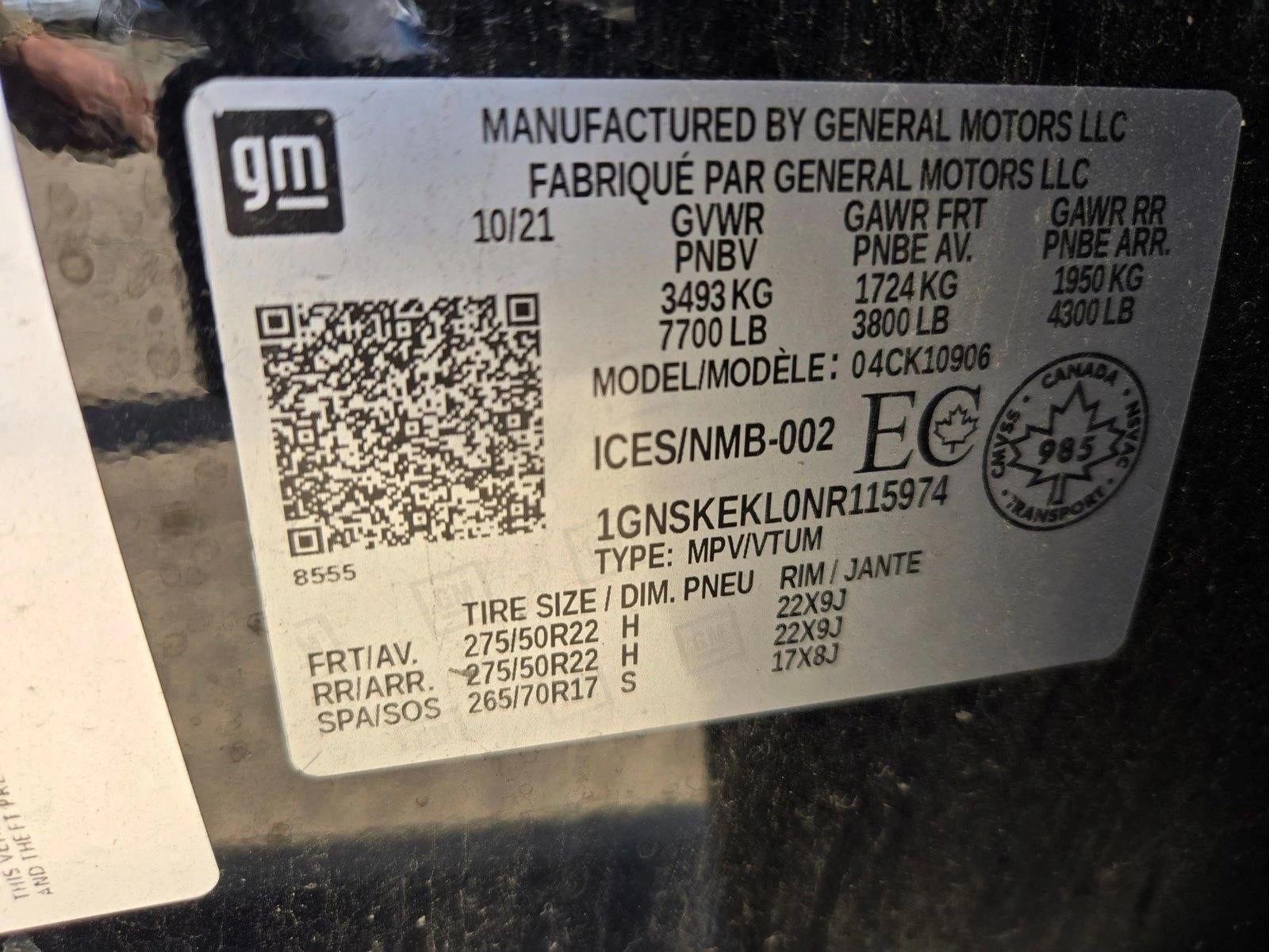 2022 Chevrolet Suburban 4WD RST