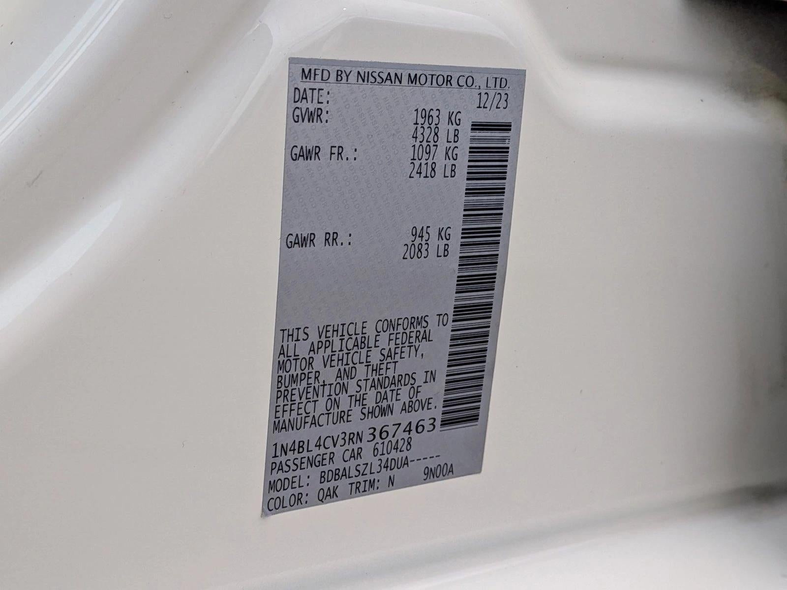 2024 Nissan Altima 2.5 SR Sedan