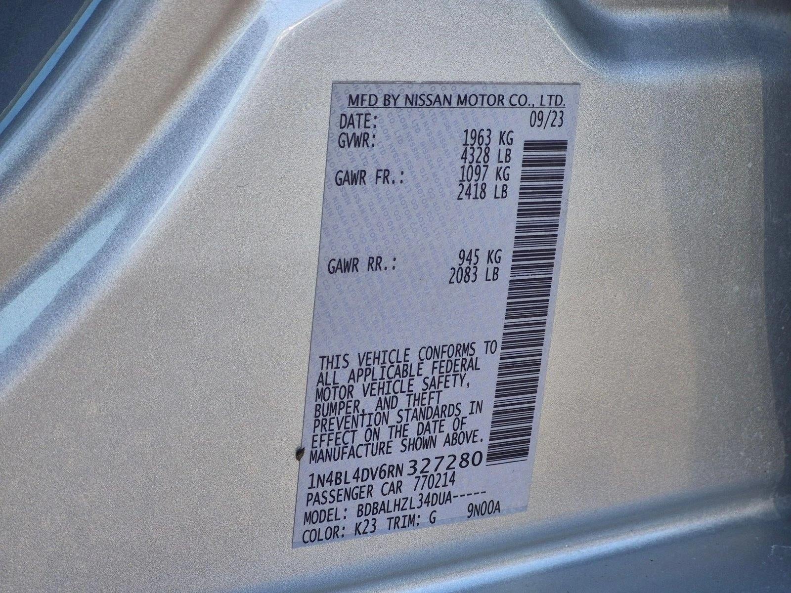 2024 Nissan Altima 2.5 SV Sedan