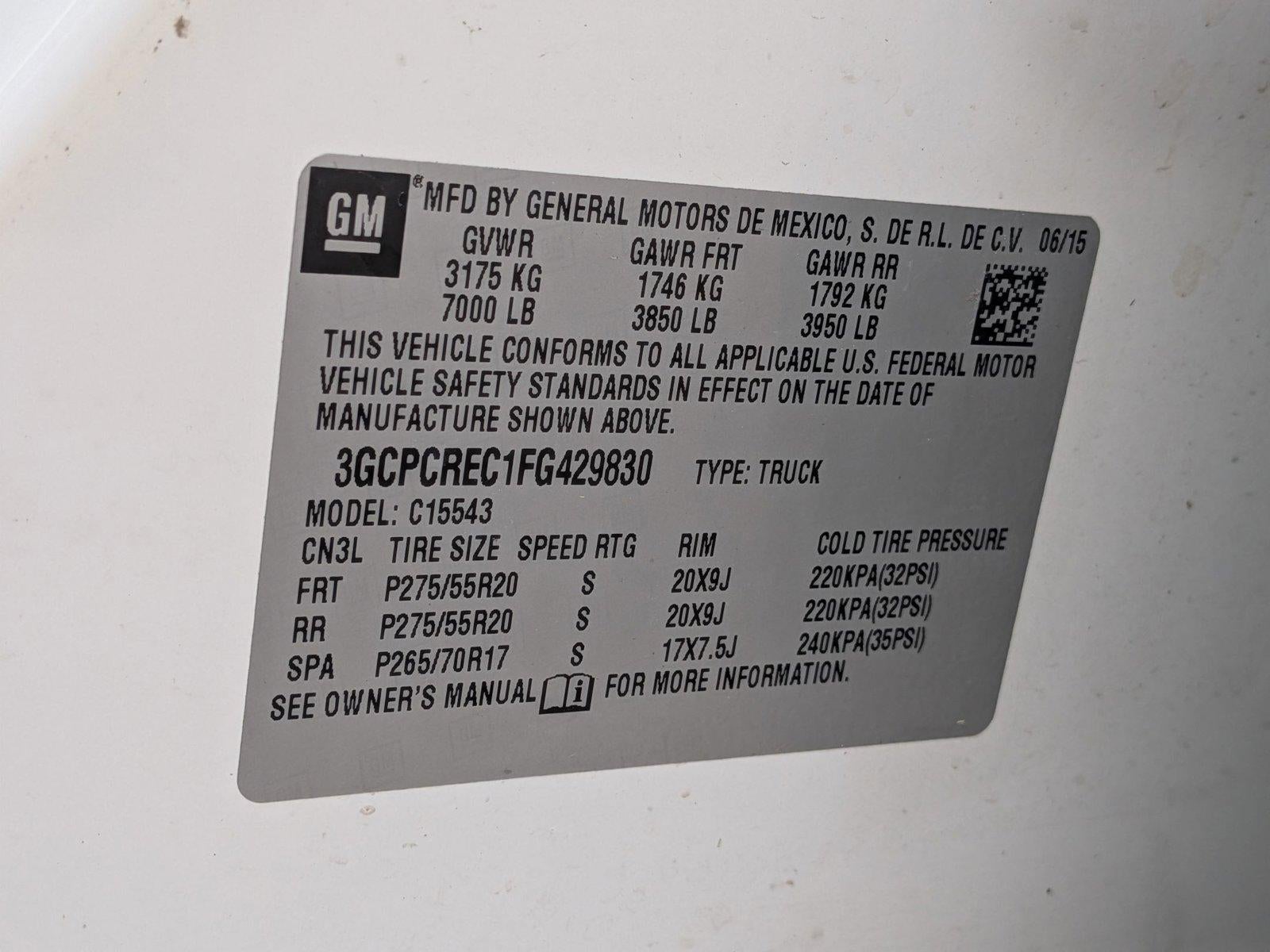 2015 Chevrolet Silverado 1500 Crew Cab Short Box 2-Wheel Drive LT