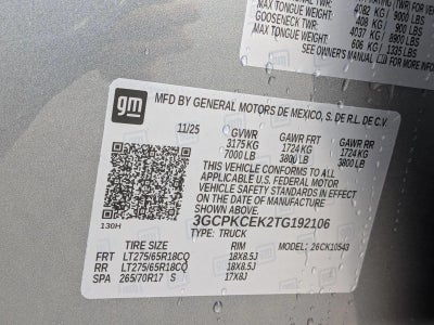 2026 Chevrolet Silverado 1500 Crew Cab Short Box 4-Wheel Drive Custom Trail Boss