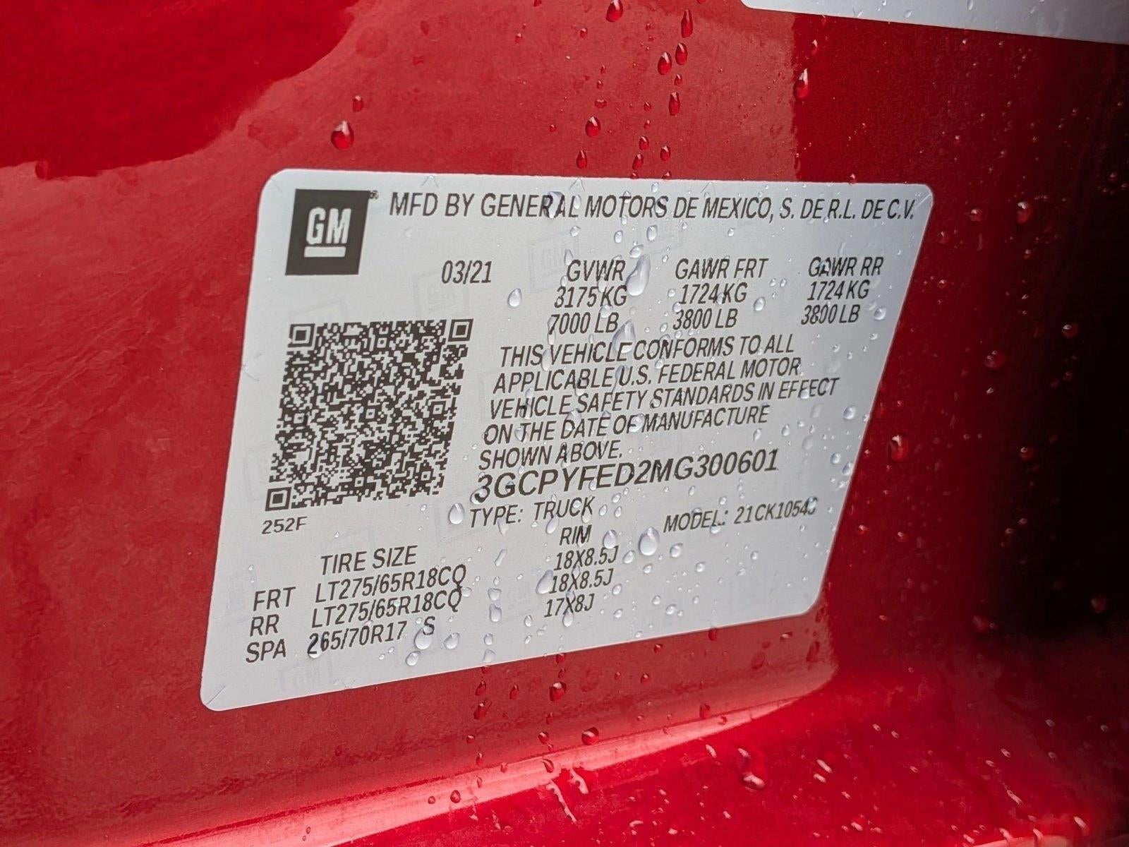 2021 Chevrolet Silverado 1500 Crew Cab Short Box 4-Wheel Drive LT Trail Boss