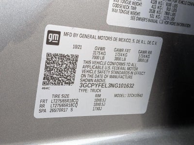 2022 Chevrolet Silverado 1500 LTD Crew Cab Short Box 4-Wheel Drive LT Trail Boss