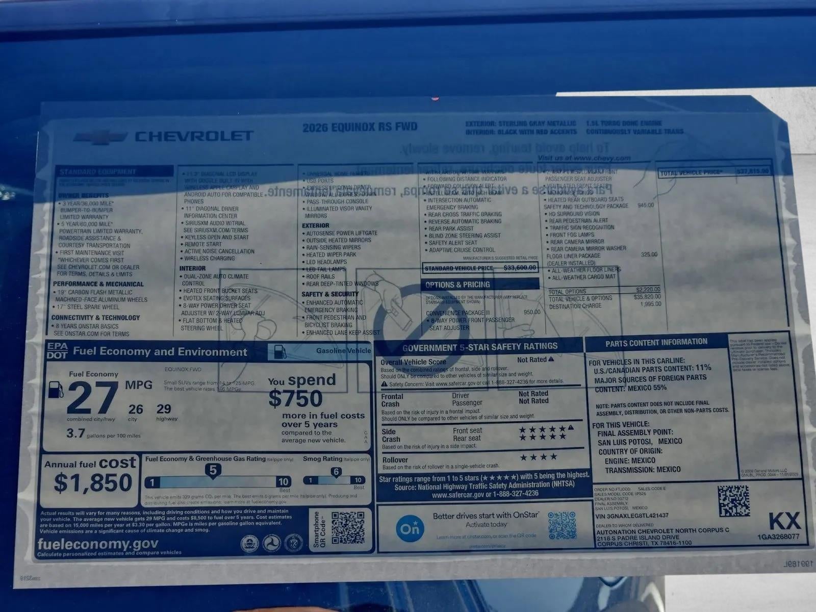 2026 Chevrolet Equinox FWD RS