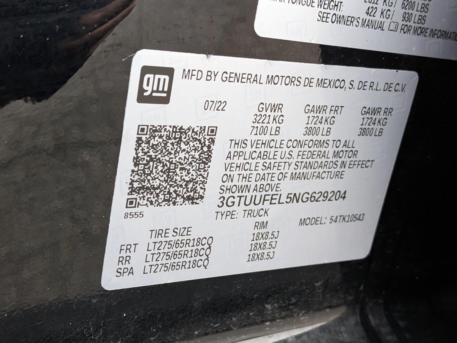 2022 GMC Sierra 1500 Crew Cab Short Box 4-Wheel Drive AT4X