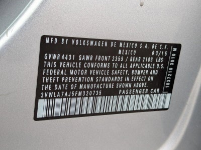 2015 Volkswagen Jetta 4dr DSG 2.0L TDI S Sedan