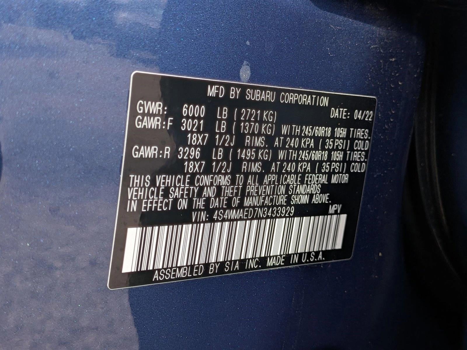 2022 Subaru Ascent Premium 7-Passenger
