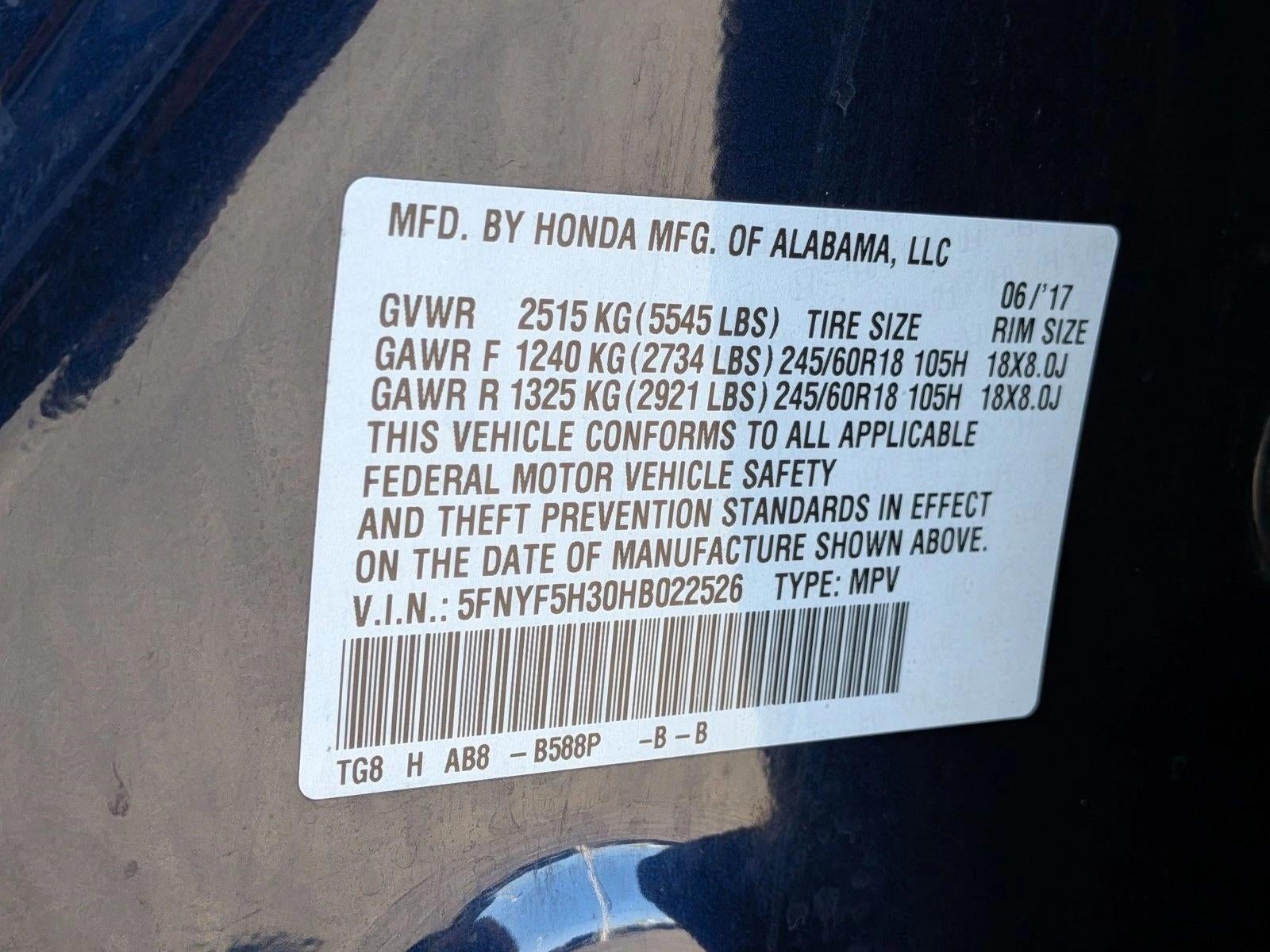 2017 Honda Pilot EX 2WD