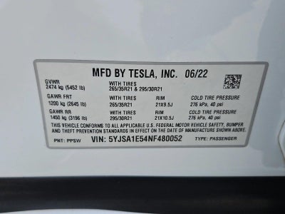2022 Tesla Model S AWD