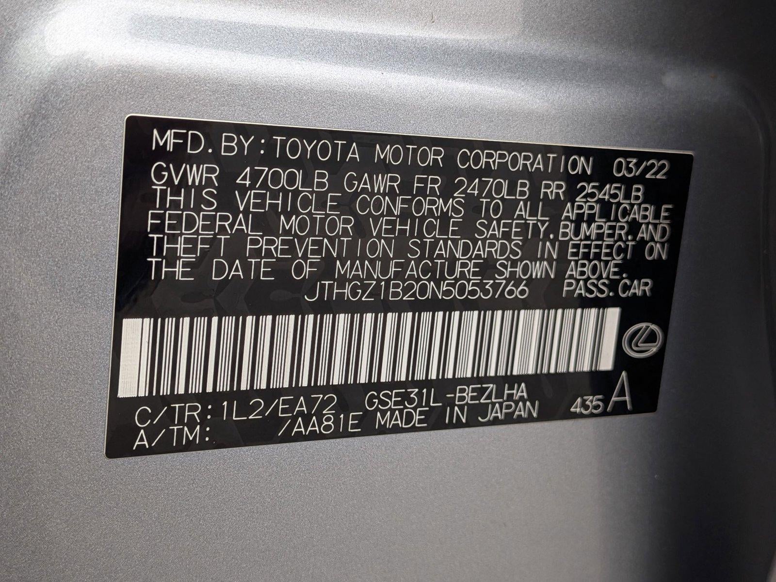 2022 Lexus IS F SPORT RWD