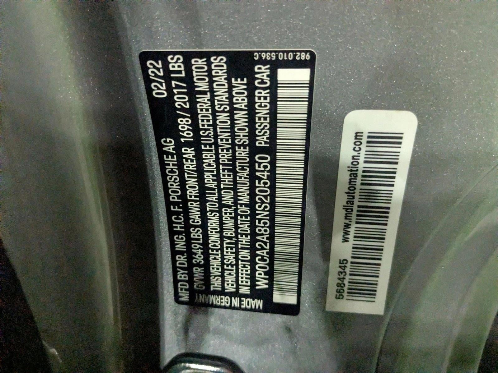 2022 Porsche 718 Boxster T Roadster