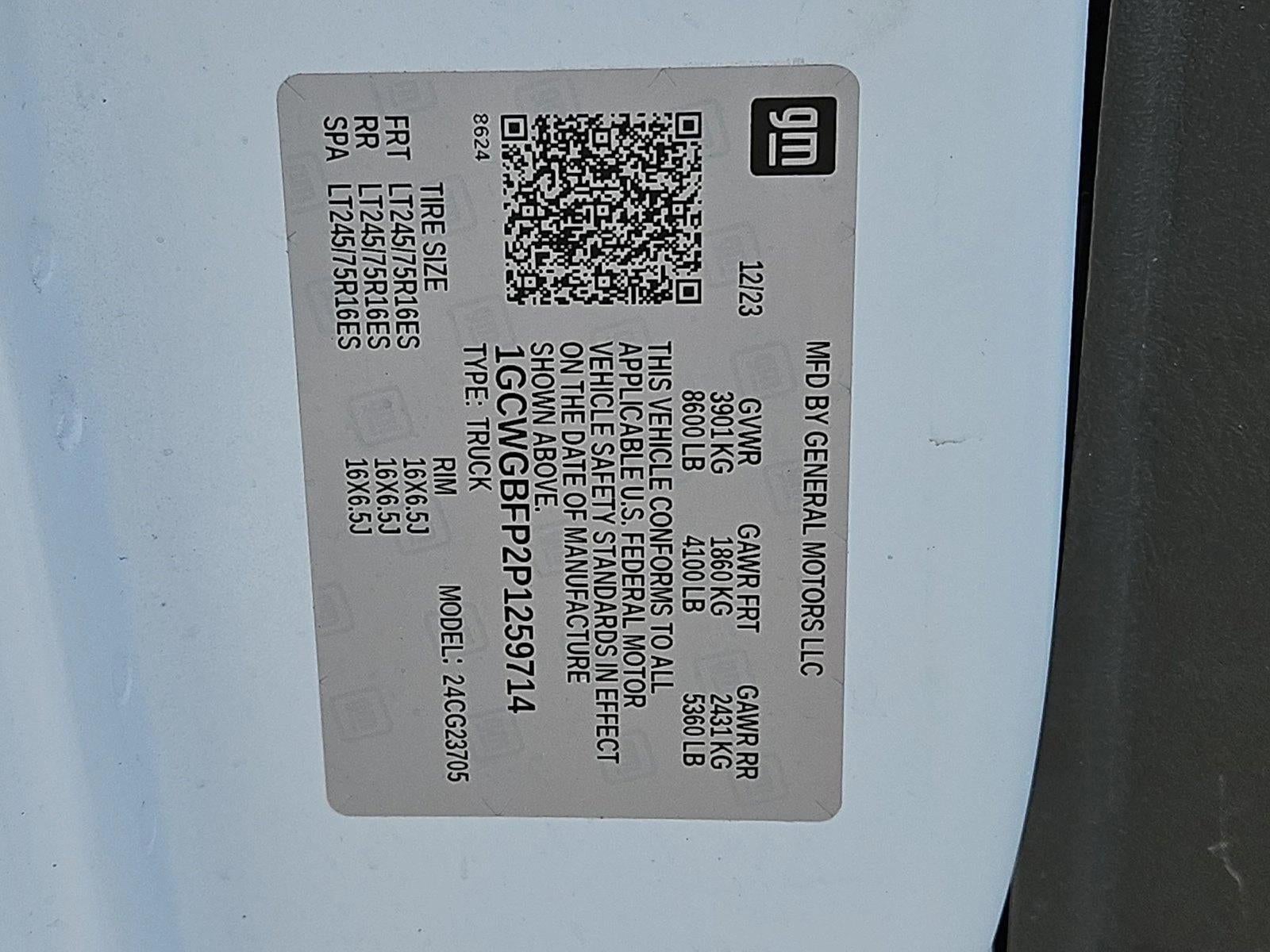 2023 Chevrolet Express Cargo 2500 Base