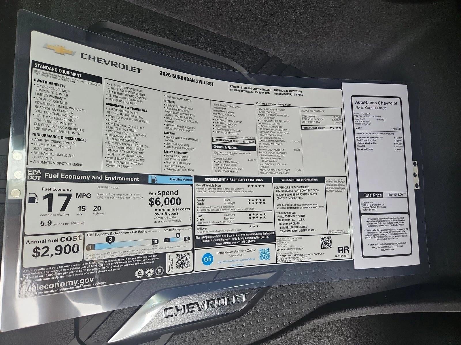 2026 Chevrolet Suburban RST