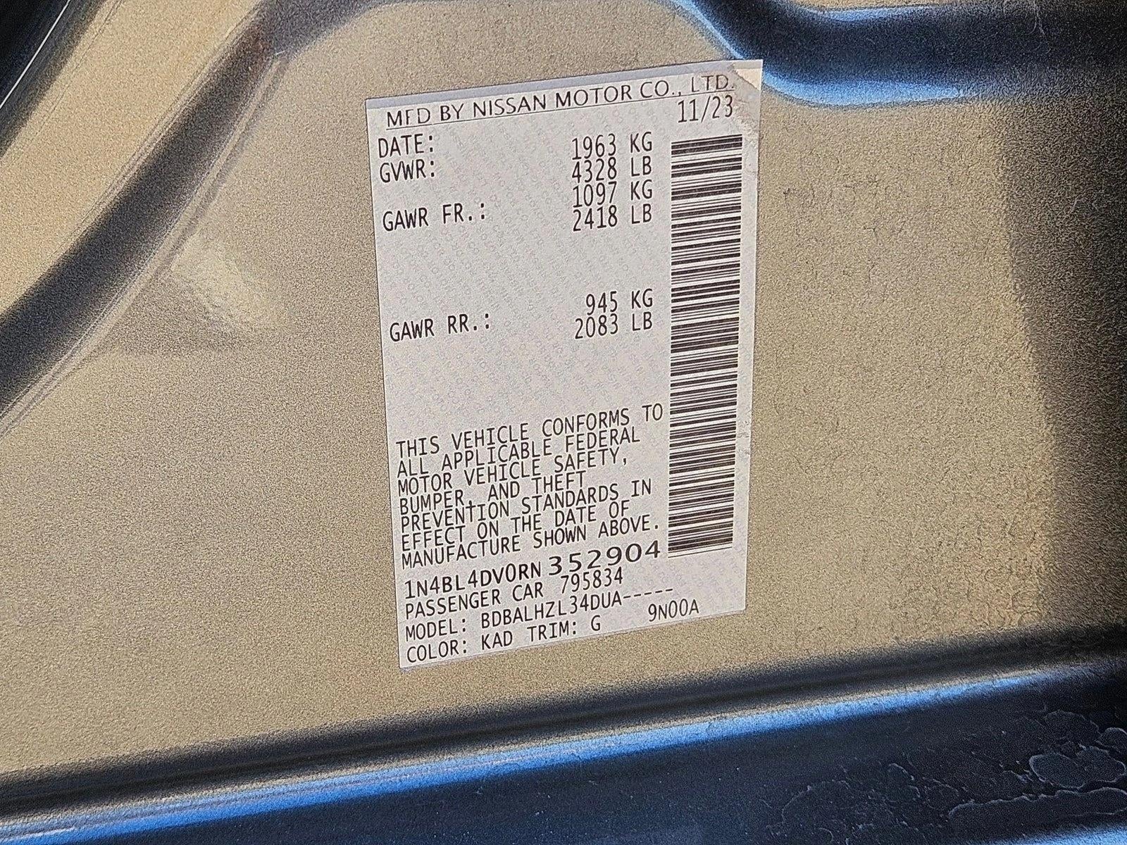 2024 Nissan Altima 2.5 SV