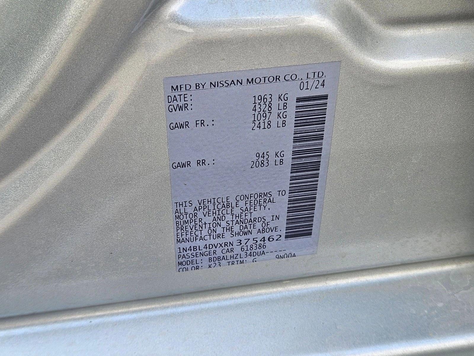 2024 Nissan Altima 2.5 SV