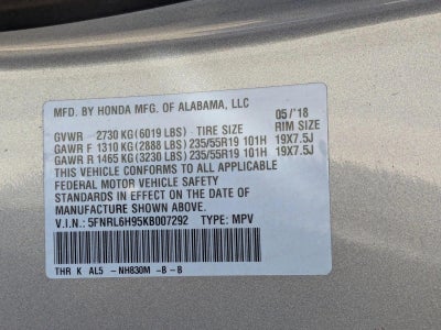 2019 Honda Odyssey Elite