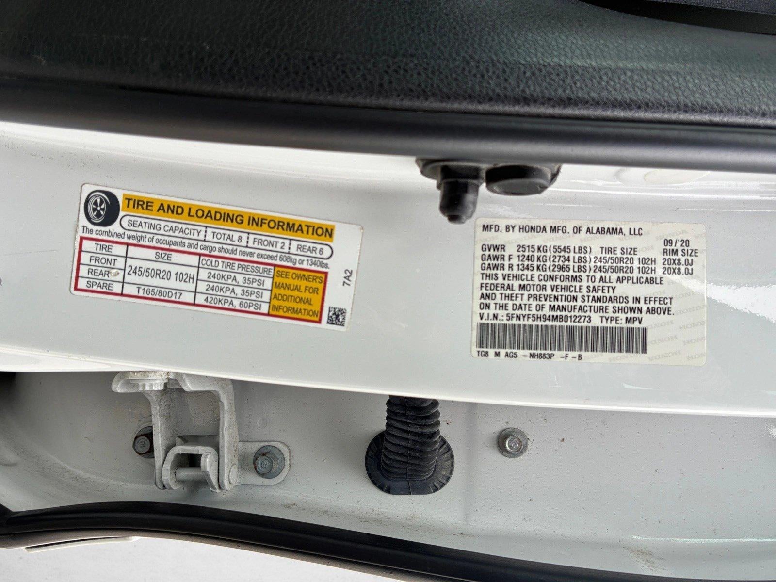 2021 Honda Pilot Touring 8-Passenger