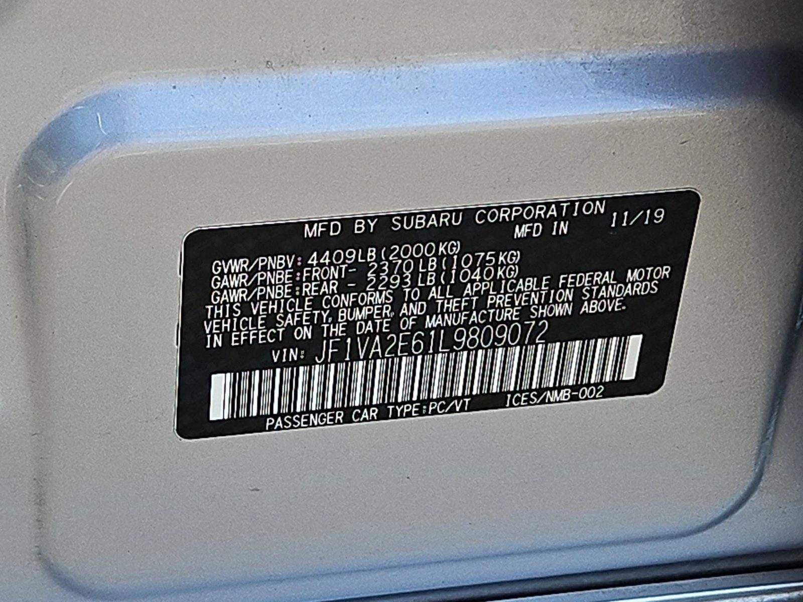 2020 Subaru WRX STI STI