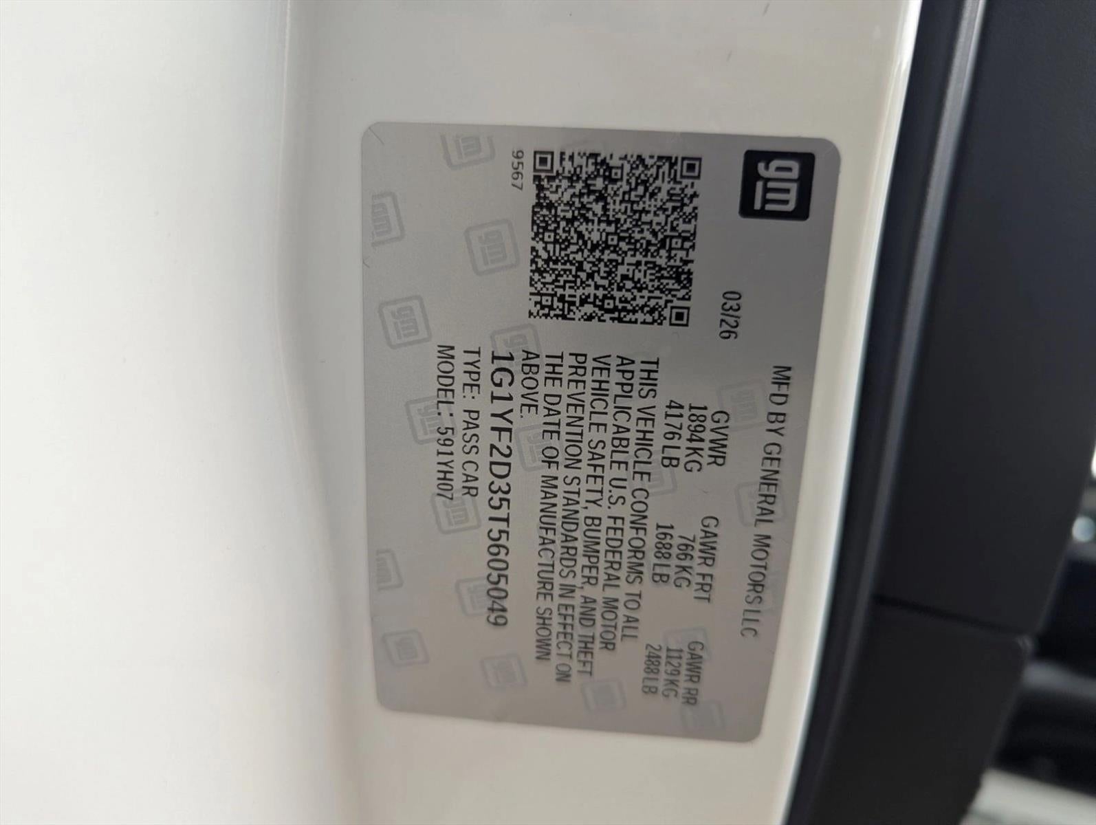 2026 Chevrolet Corvette Z06 3LZ