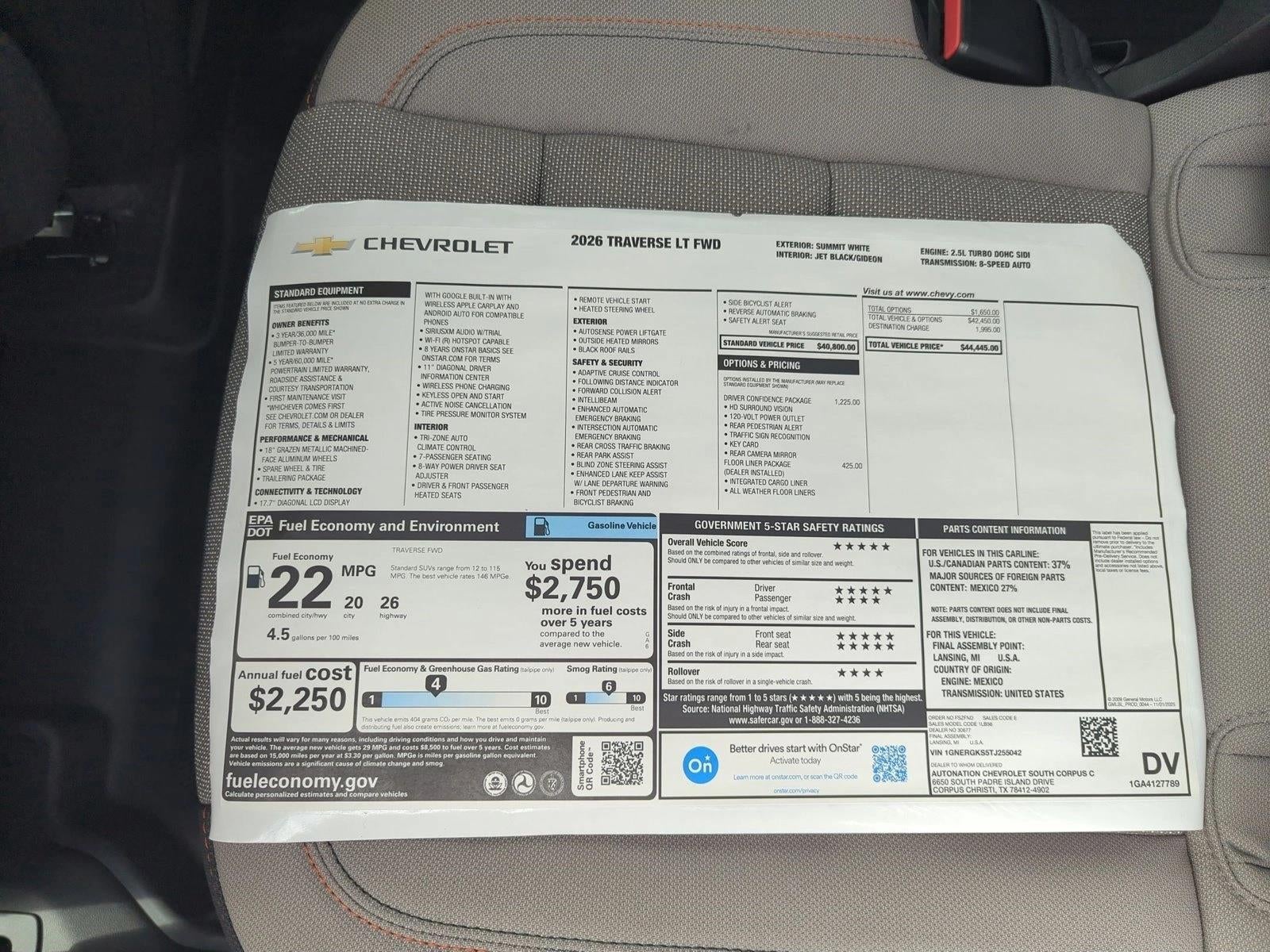 2026 Chevrolet Traverse LT