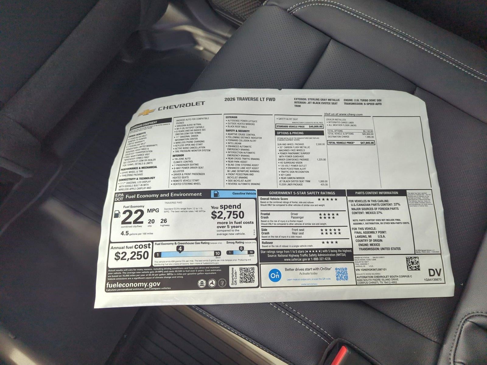 2026 Chevrolet Traverse LT