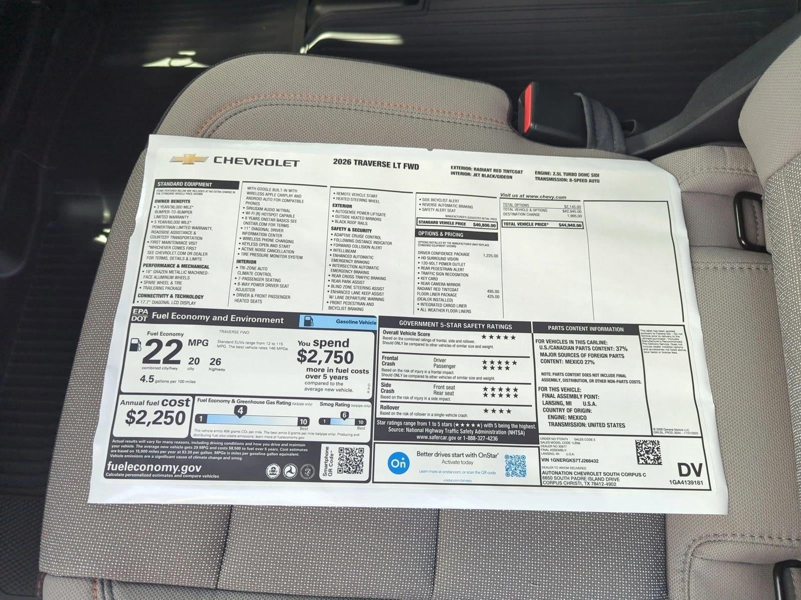 2026 Chevrolet Traverse LT