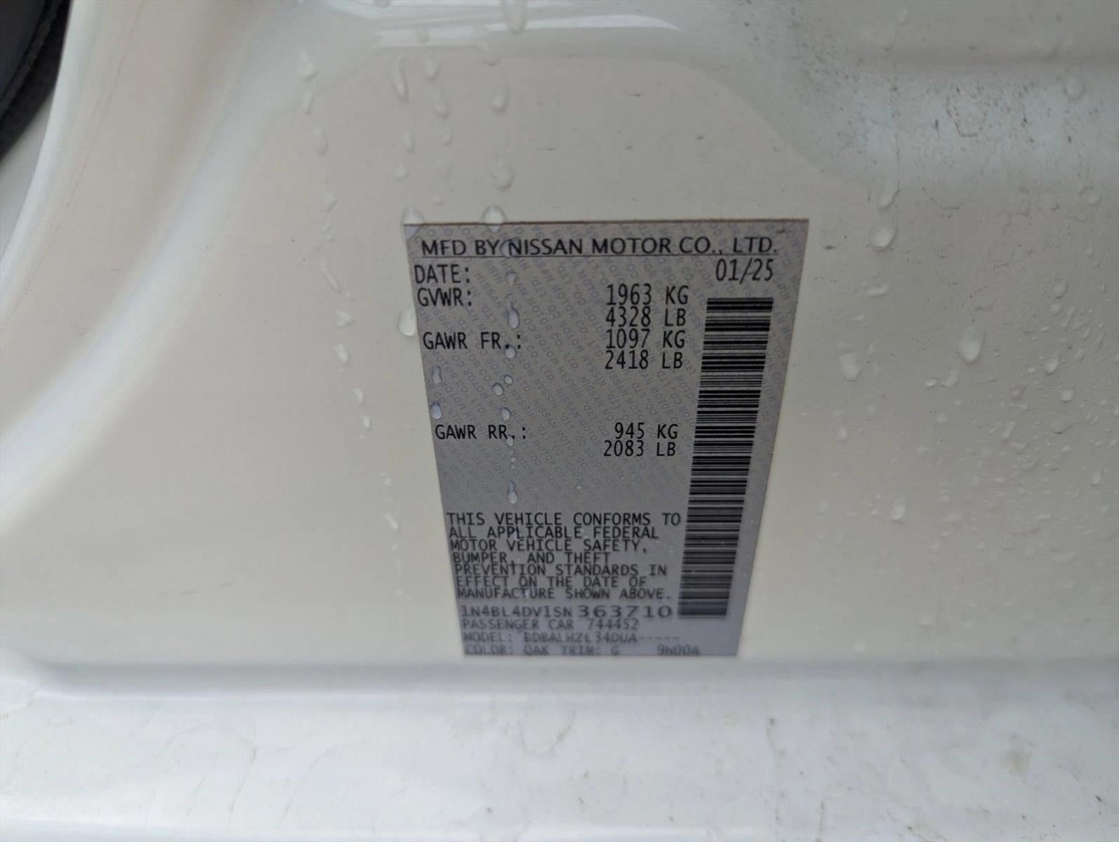 2025 Nissan Altima SV