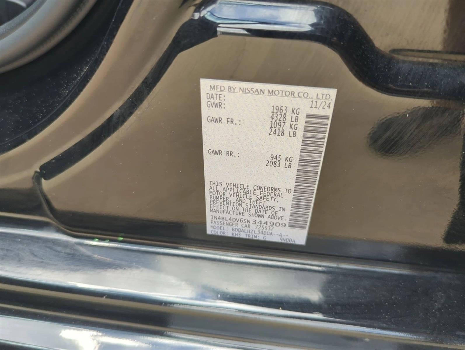 2025 Nissan Altima SV FWD