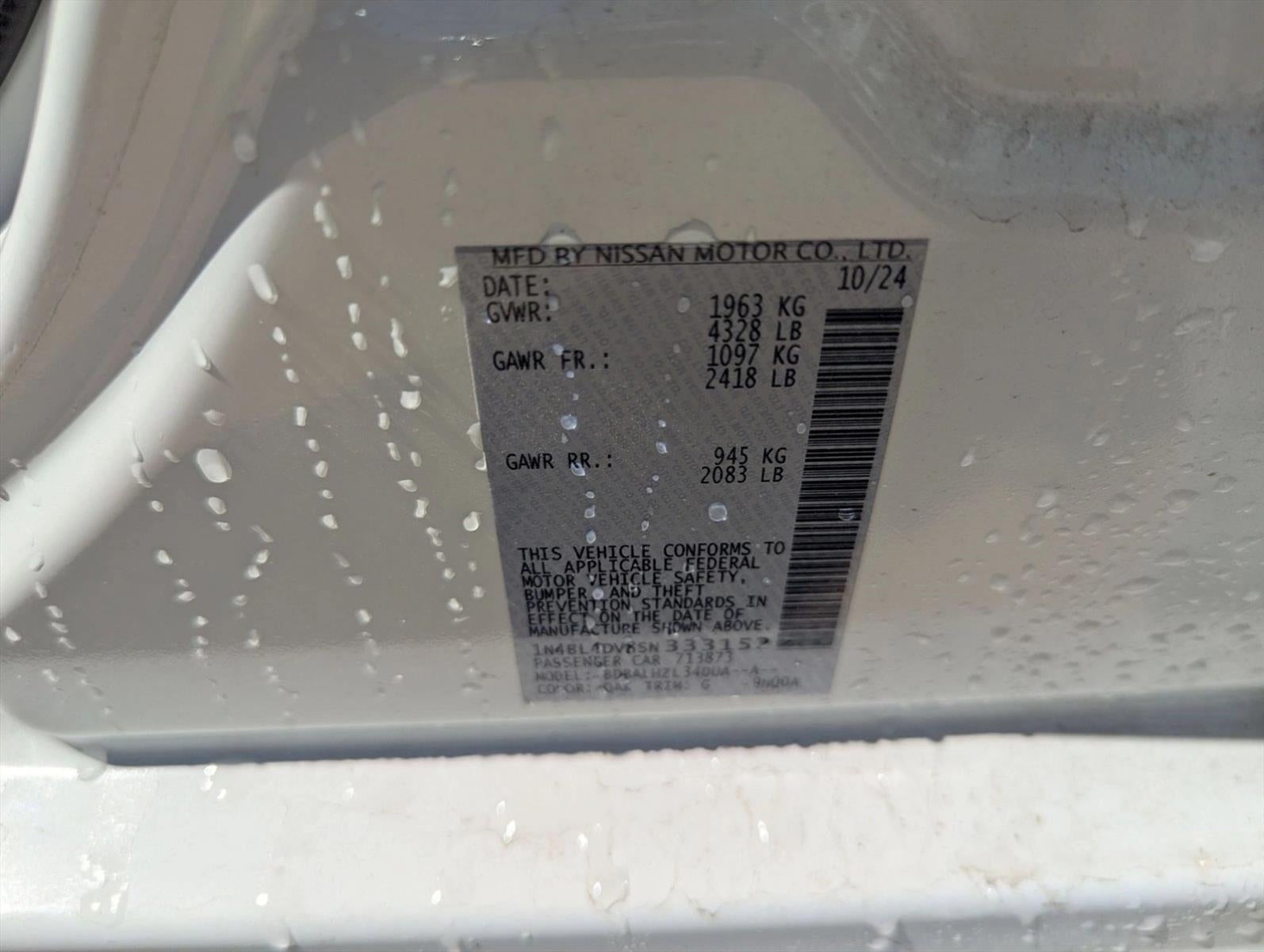 2025 Nissan Altima SV