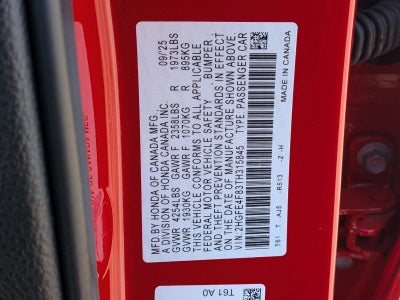 2026 Honda Civic Sedan Hybrid Sport