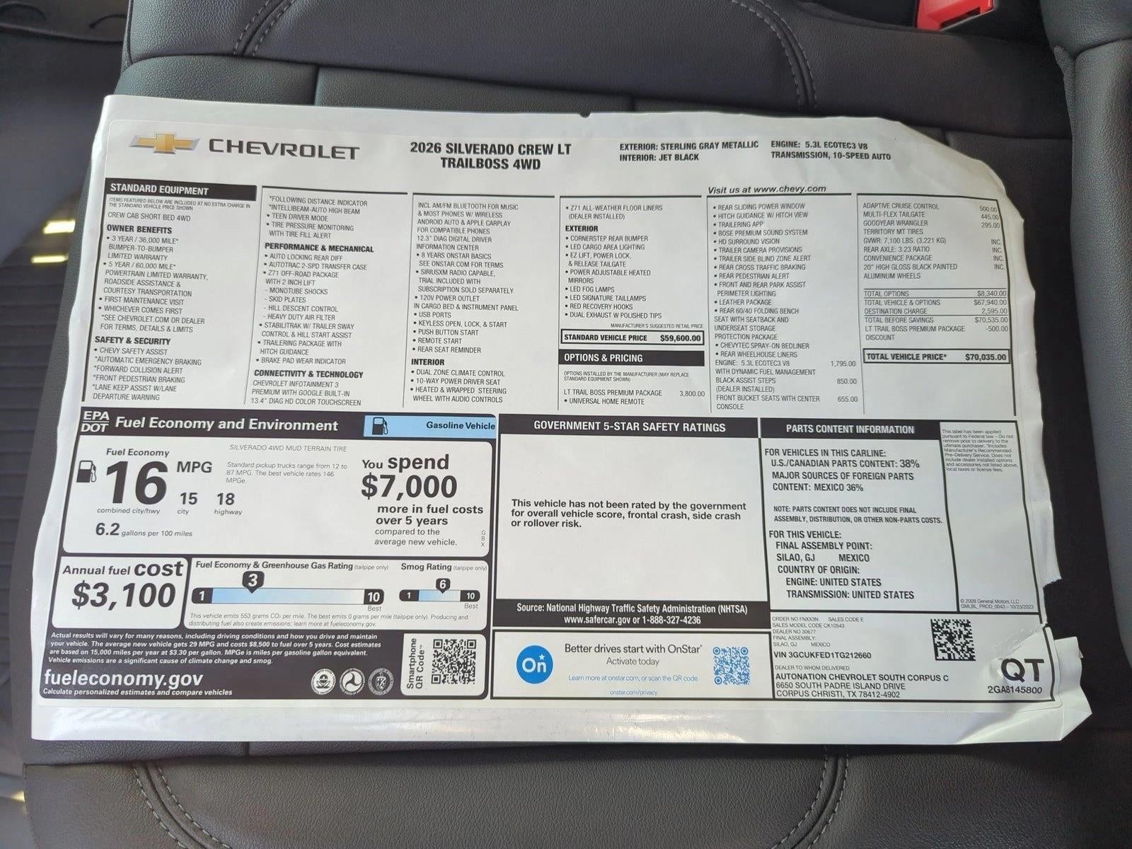 2026 Chevrolet Silverado 1500 LT Trail Boss