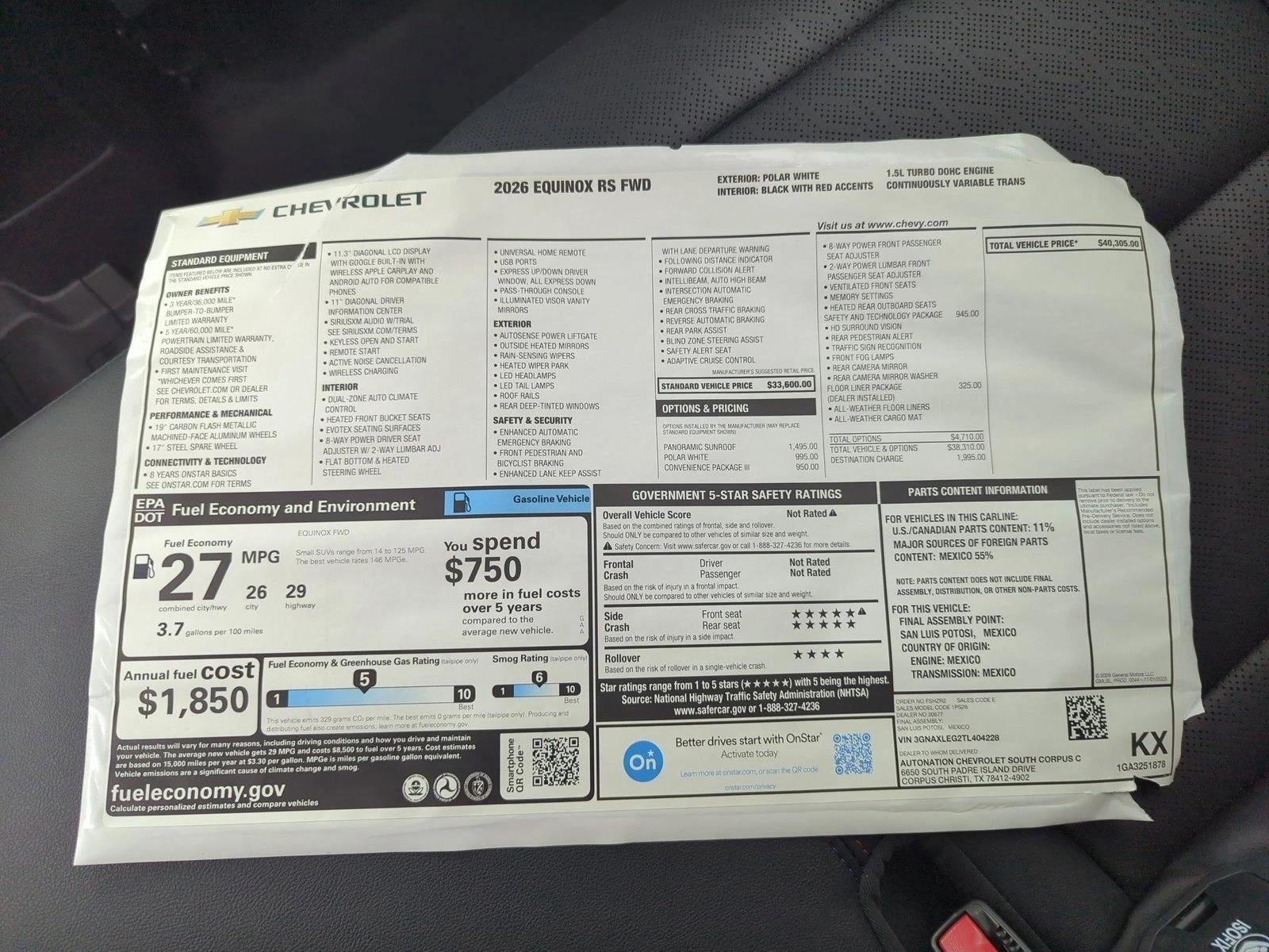 2026 Chevrolet Equinox RS