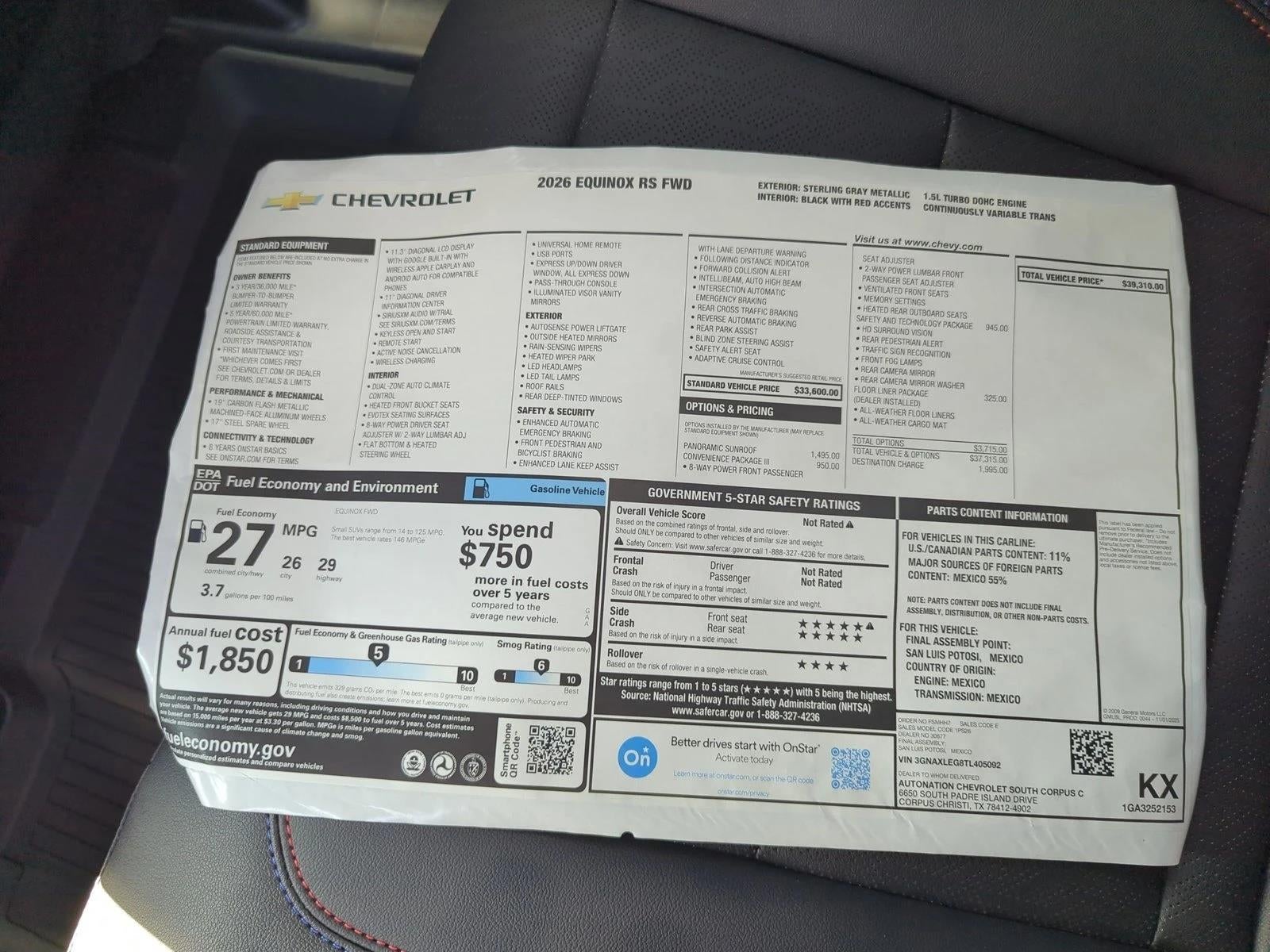 2026 Chevrolet Equinox RS