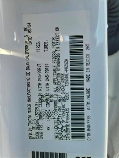 2024 Toyota Tacoma 2WD SR5