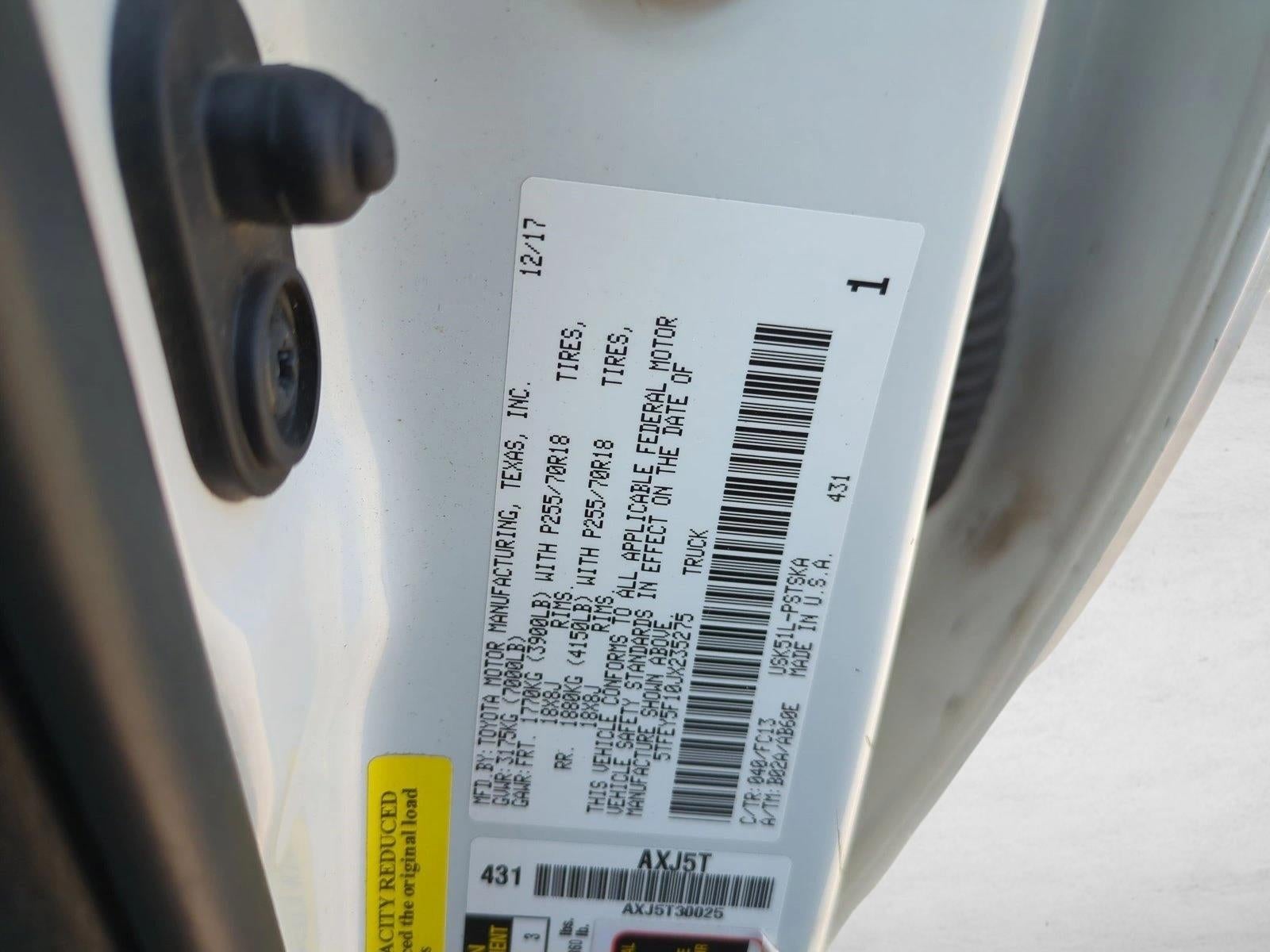2018 Toyota Tundra SR5 5.7L V8