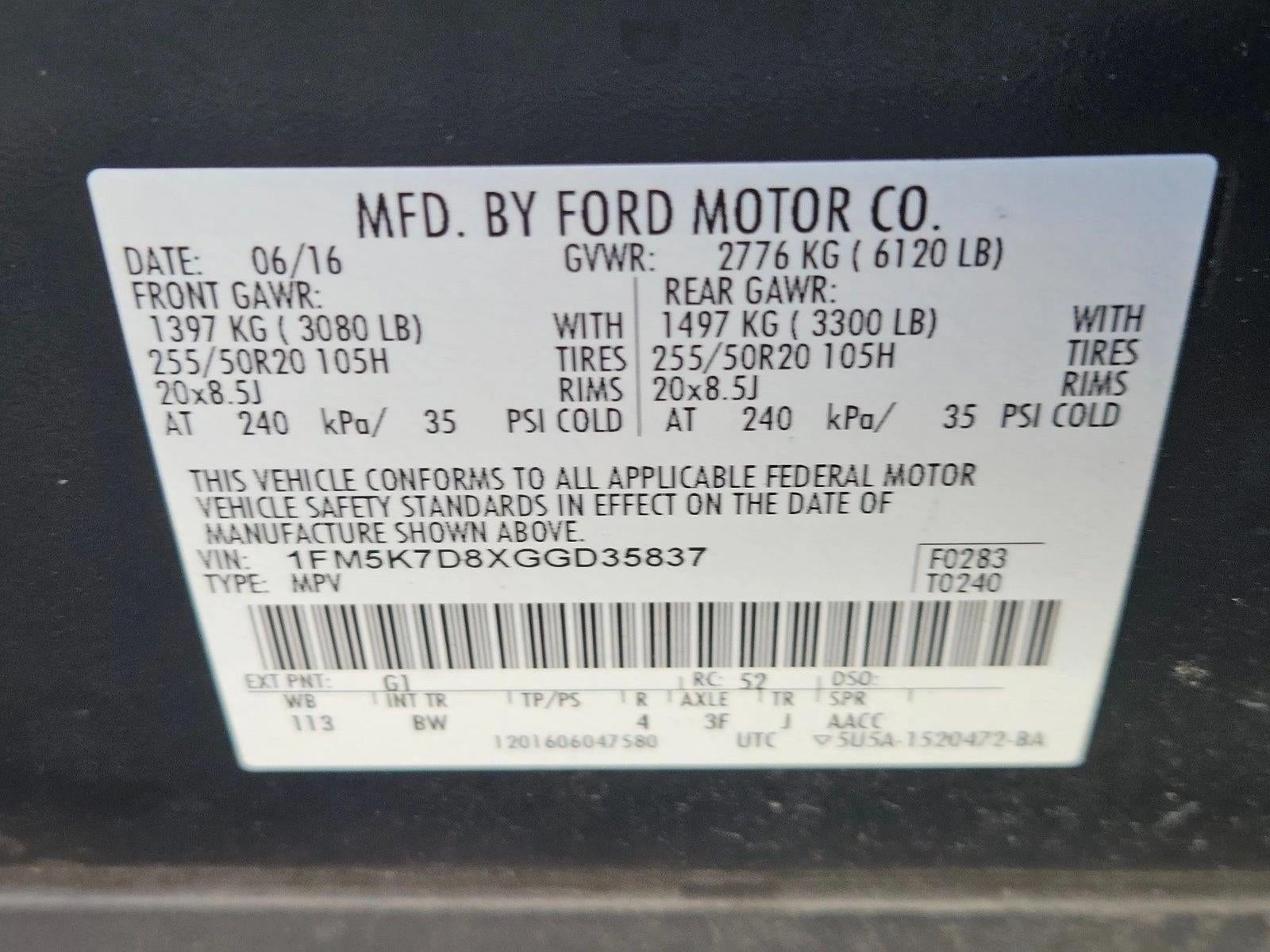 2016 Ford Explorer FWD 4dr XLT