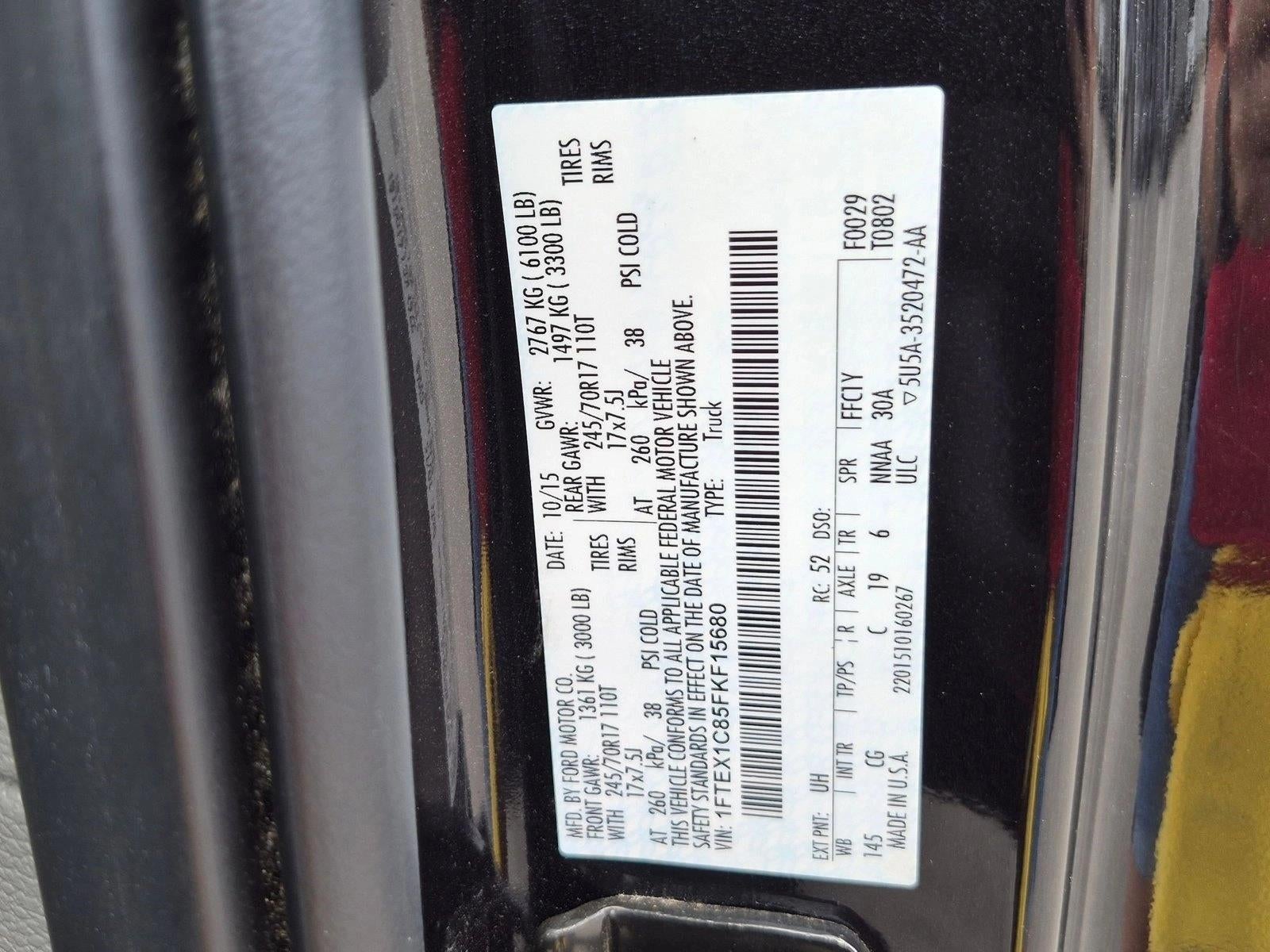 2015 Ford F-150 2WD SuperCab 6-1/2 Ft Box XL