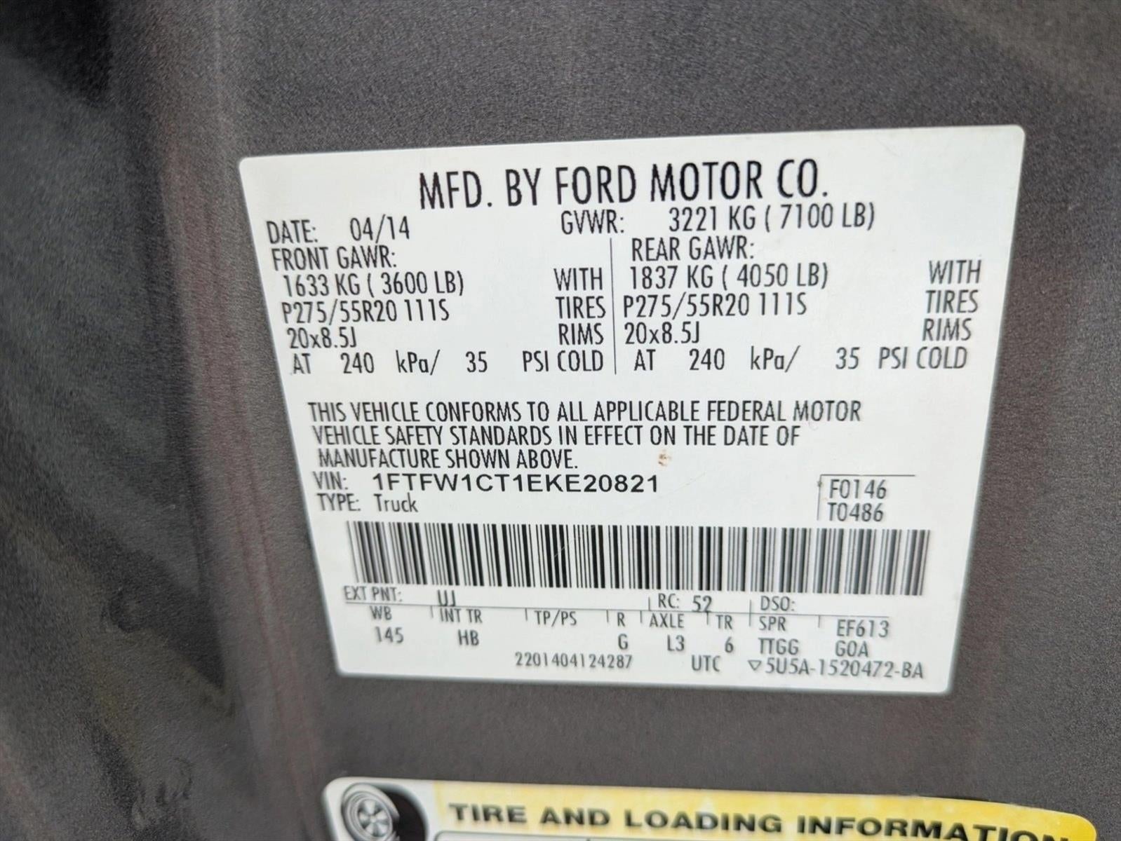 2014 Ford F-150 2WD SuperCrew 5-1/2 Ft Box Lariat