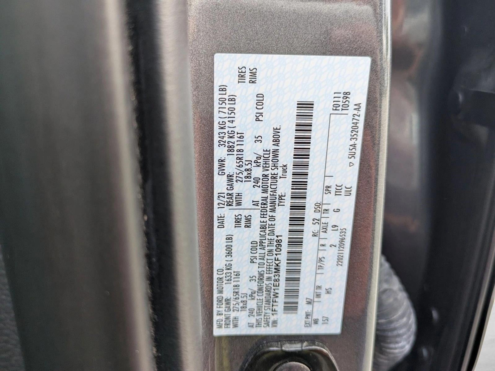 2021 Ford F-150 LARIAT 4WD SuperCrew 5.5' Box