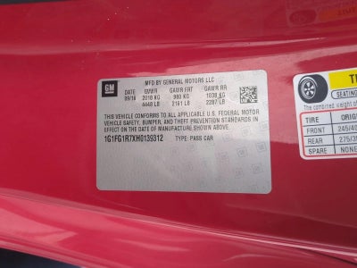 2017 Chevrolet Camaro 2dr Coupe 2SS