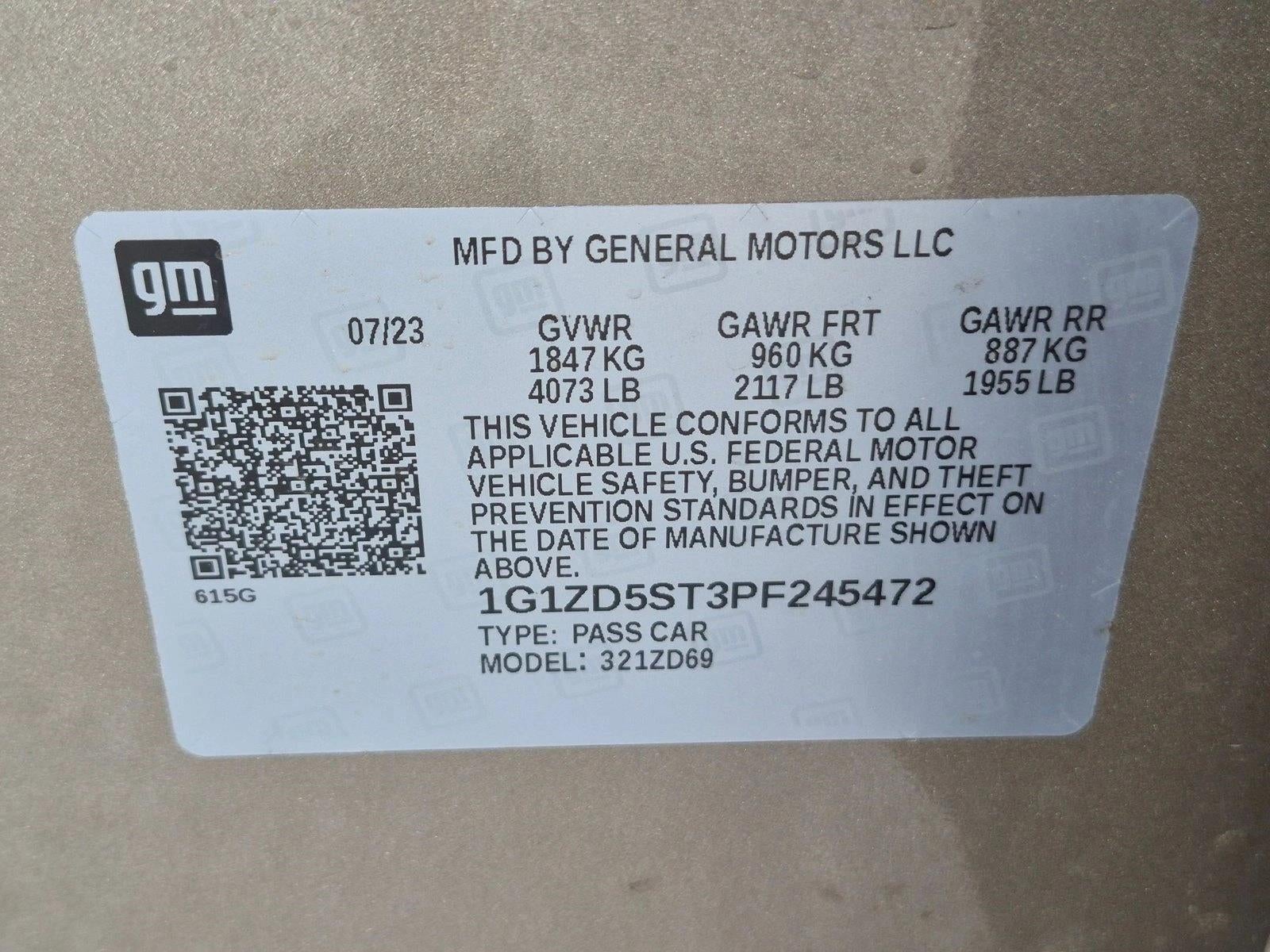 2023 Chevrolet Malibu 4dr Sdn 1LT