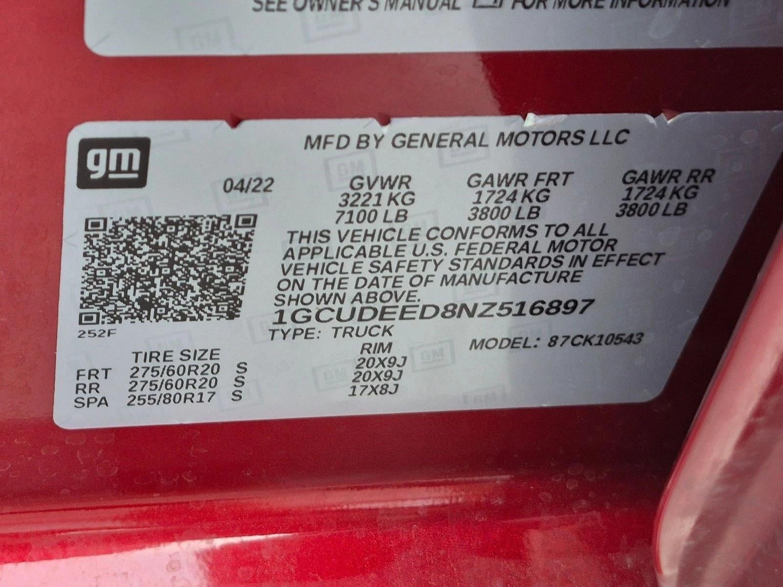 2022 Chevrolet Silverado 1500 Crew Cab Short Box 4-Wheel Drive RST