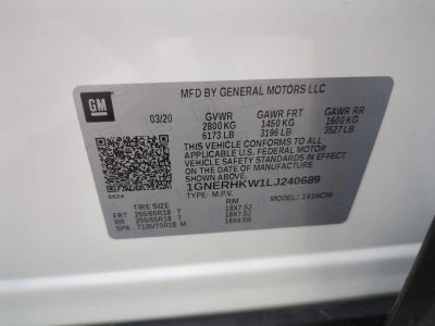 2020 Chevrolet Traverse FWD 3LT