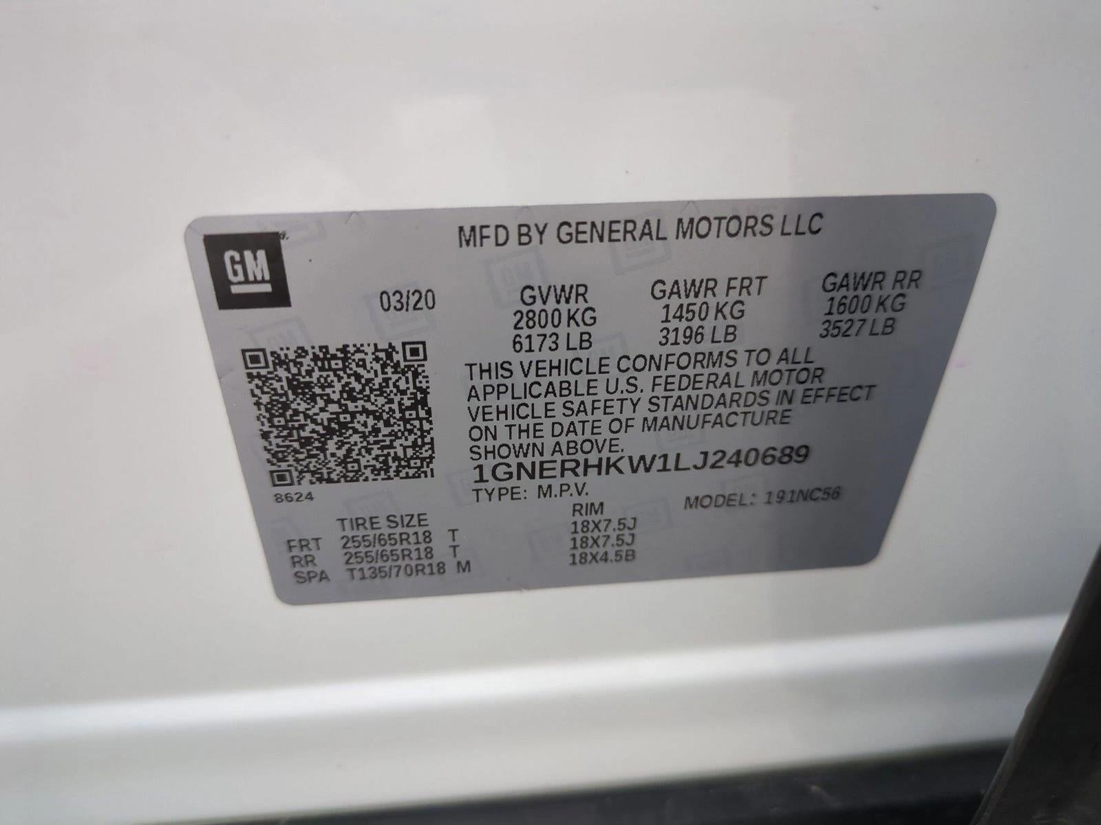 2020 Chevrolet Traverse FWD 3LT