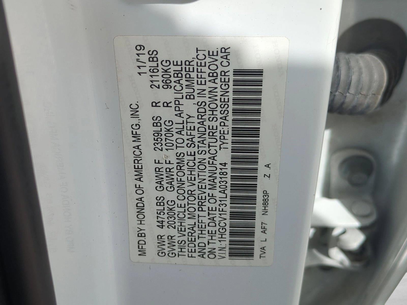 2020 Honda Accord Sedan Sport 1.5T CVT